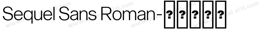 Sequel Sans Roman字体转换